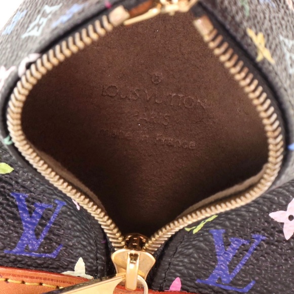 Louis Vuitton Black Multicolor Monogram Triangle Keychain Pouch - Picture 5 of 11